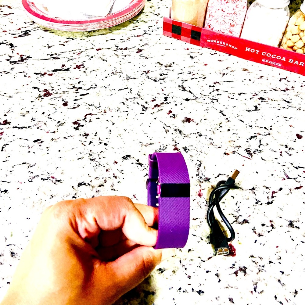 EUC Small Purple Fitbit Activity Tracker w/charger